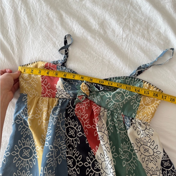 100% Silk bcbgmaxazria patchwork dress - Picture 8 of 12